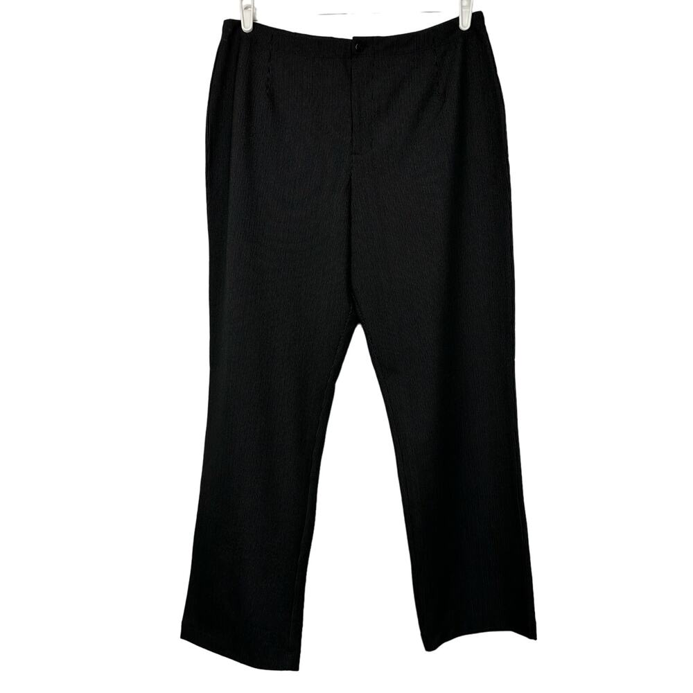 NWT Chico's Pinstripe Besom Pant Black Size 3 XL